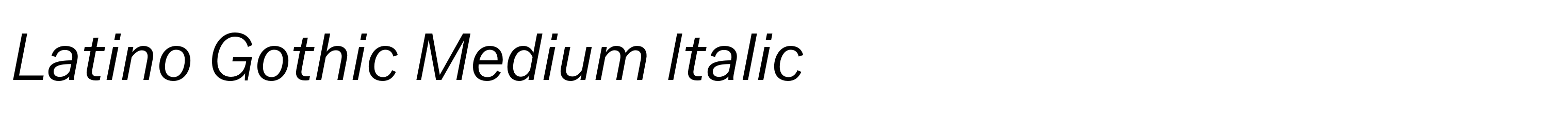 Latino Gothic Medium Italic
